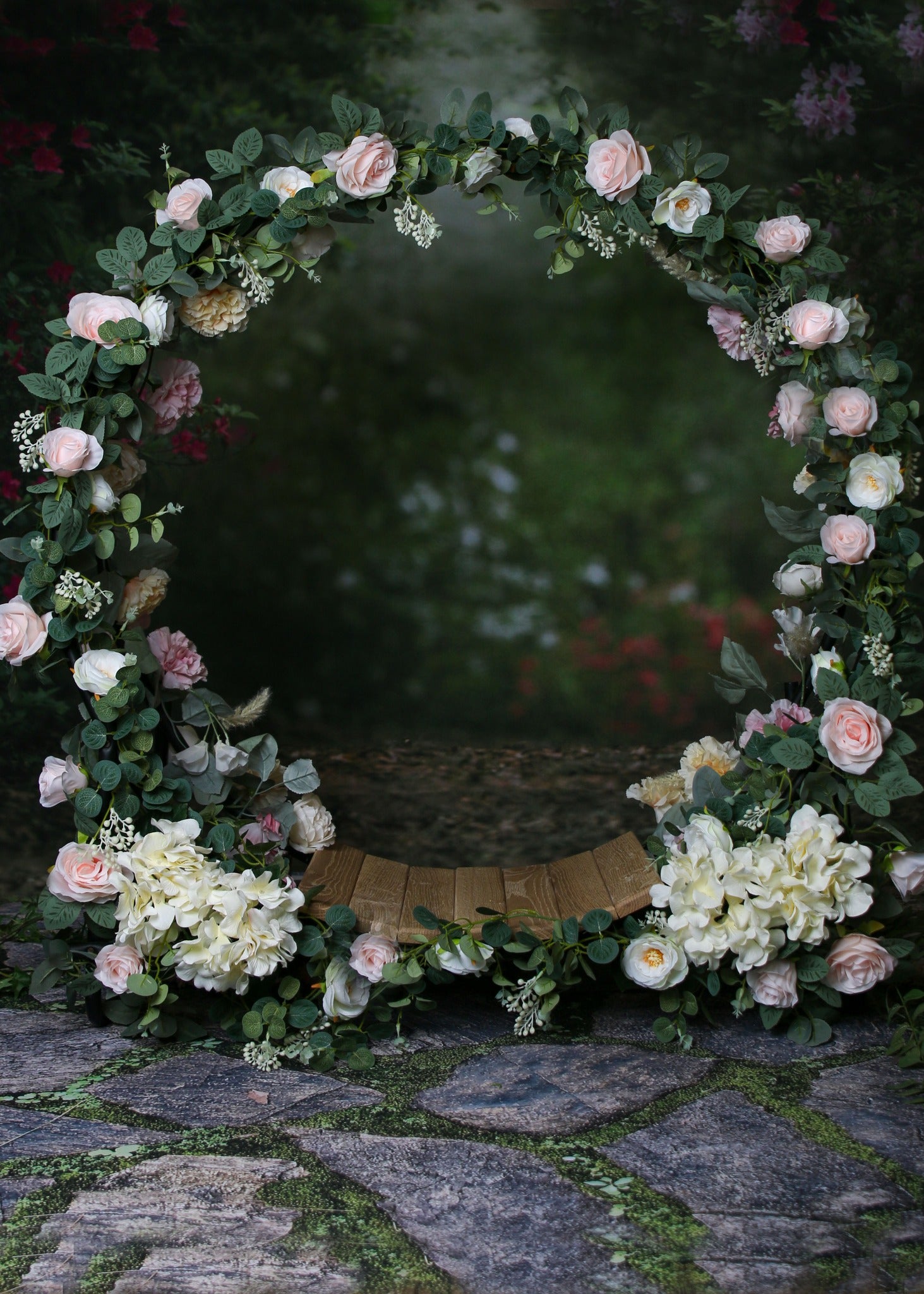 Kate Rosa Blumengarten Frühling Hintergrund für Fotografie von Pine Park Collection - Kate Backdrop.de