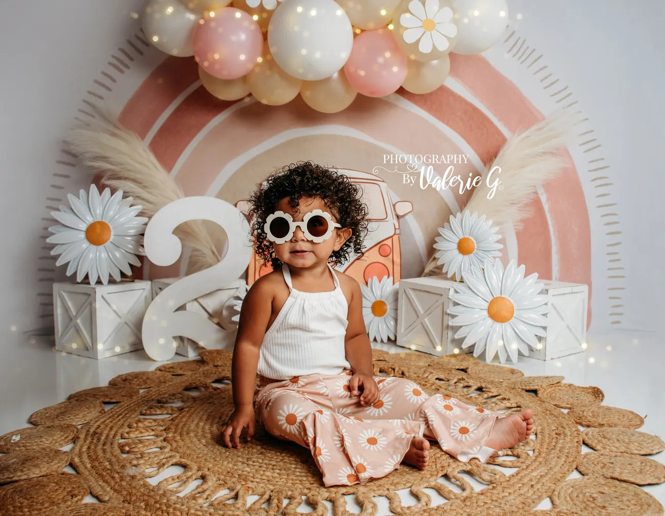 Kate Boho Regenbogen Fleece Hintergrund Entworfen von Mandy Ringe - Kate Backdrop.de