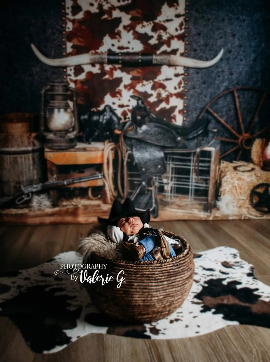 Kate Kuchen Smash Wilder Westen Fleece Hintergrund Entworfen von Arica Kirby - Kate Backdrop.de