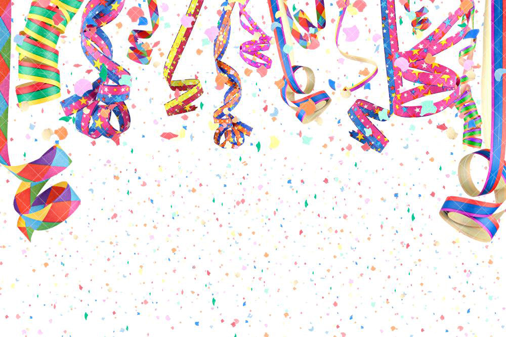 Kate Party Feier Geburtstags farbiges Band Hintergrund für Foto - Kate Backdrop.de
