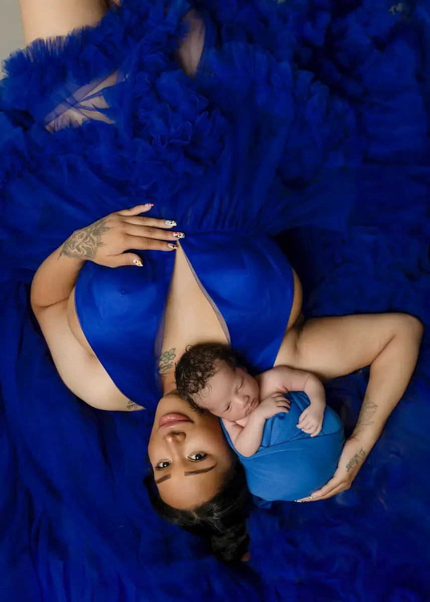 Kate V-Ausschnitt Halter Neck Cake Tutu Mutterschaft Fotoshooting Kleid - Kate Backdrop.de