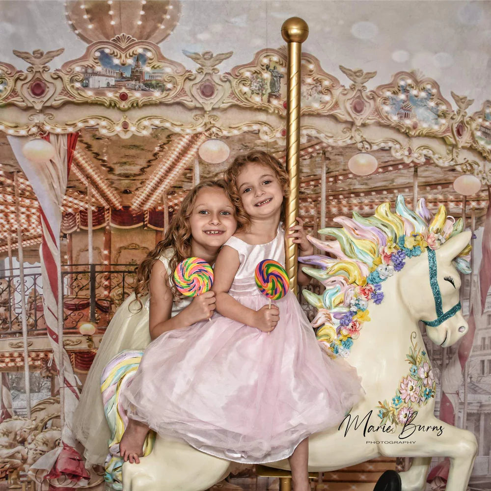 Kate Fantasy Karussell Hintergrund für Fotografie - Kate Backdrop.de