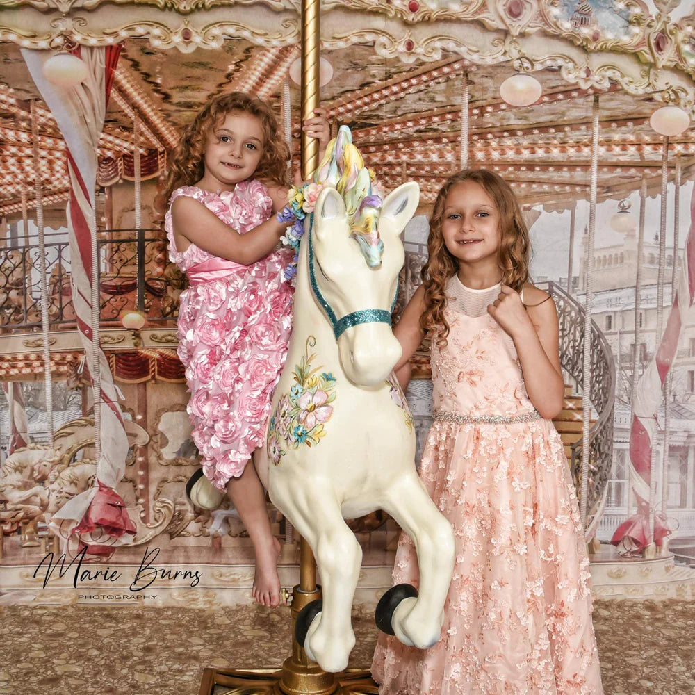 Kate Fantasy Karussell Hintergrund für Fotografie - Kate Backdrop.de