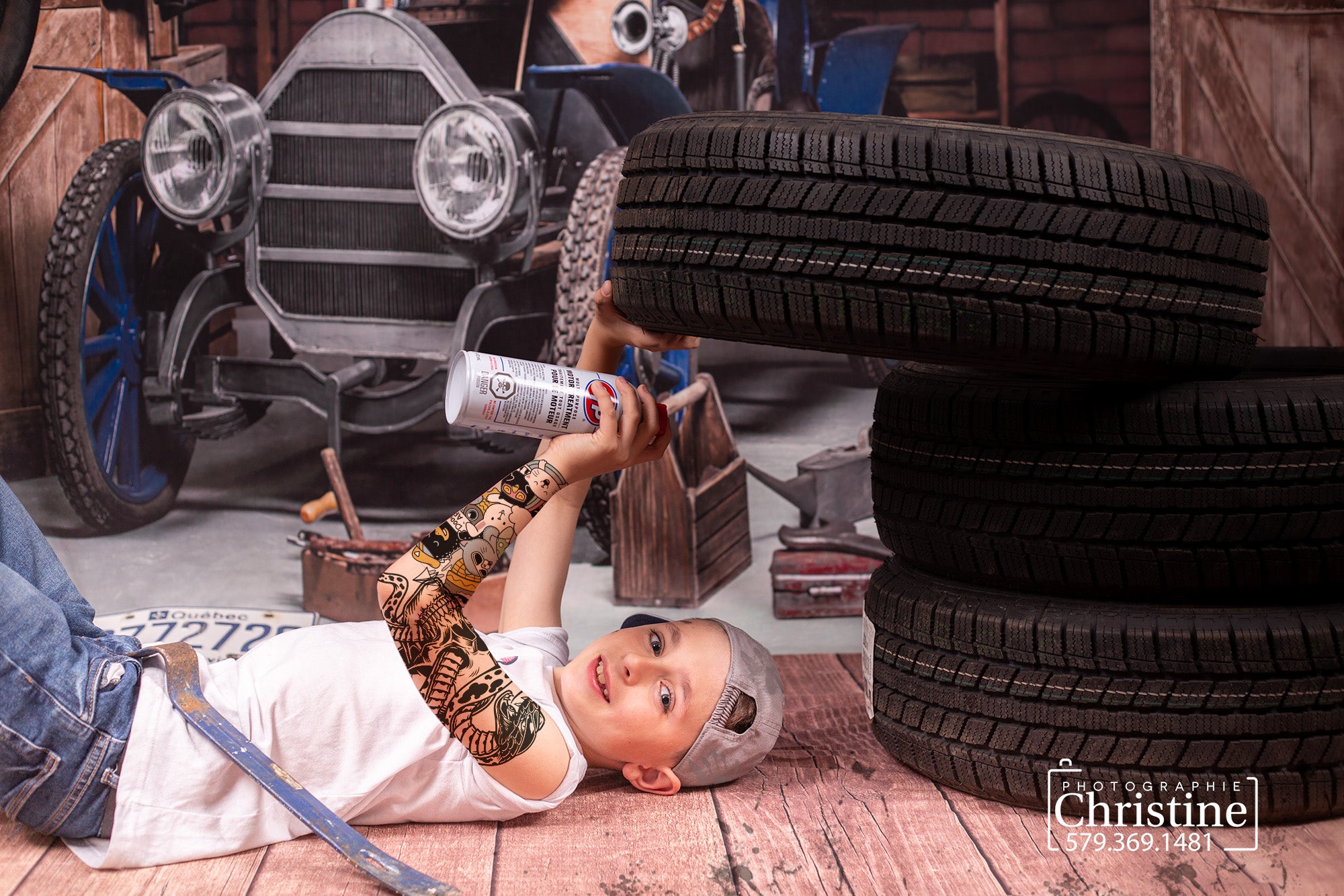 Kate Vatertag Garage Auto Werkstatt Hintergründe für Jungen - Kate Backdrop.de