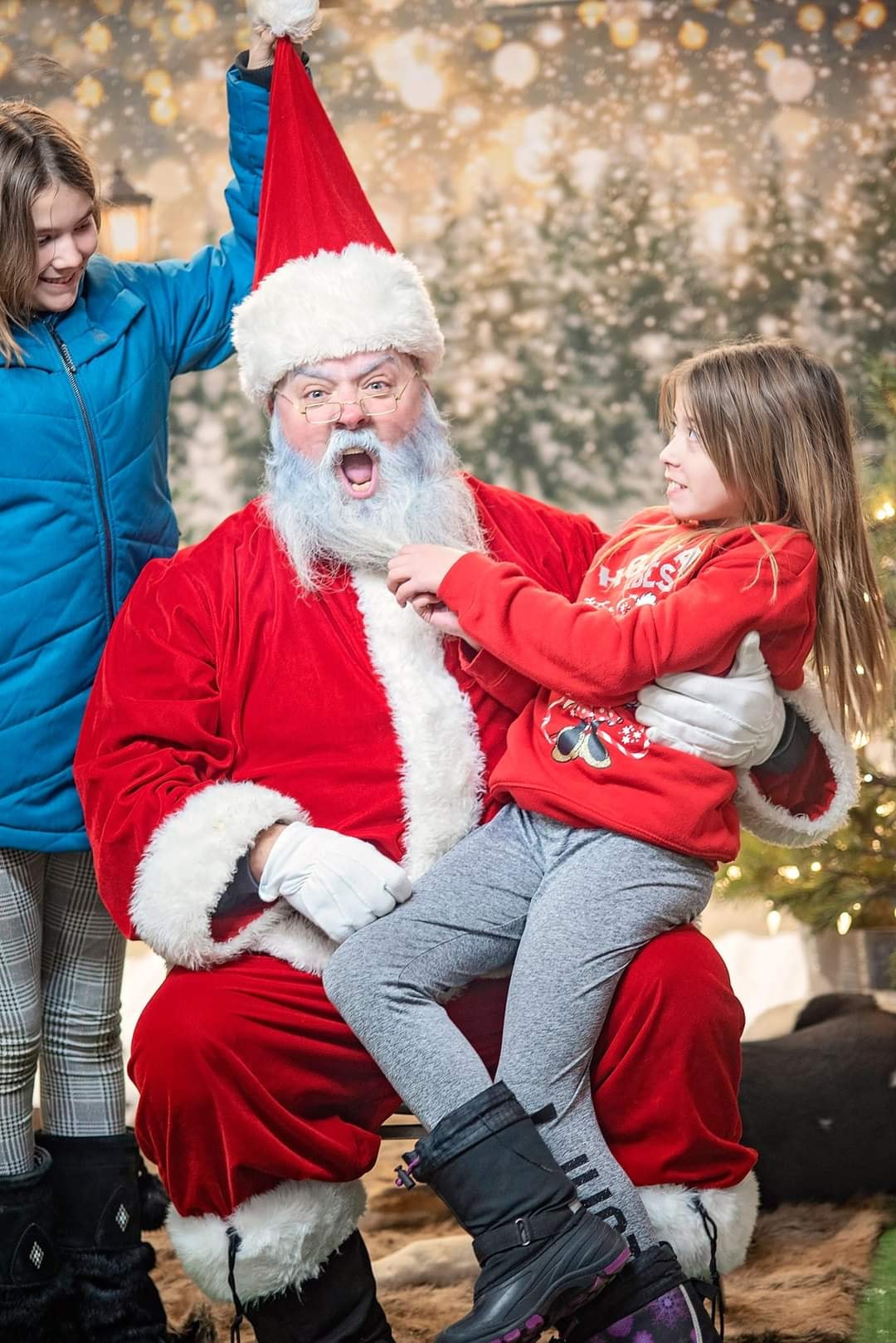 Kate Weihnachten Schneewald Lichter Fleece Hintergrund - Kate Backdrop.de