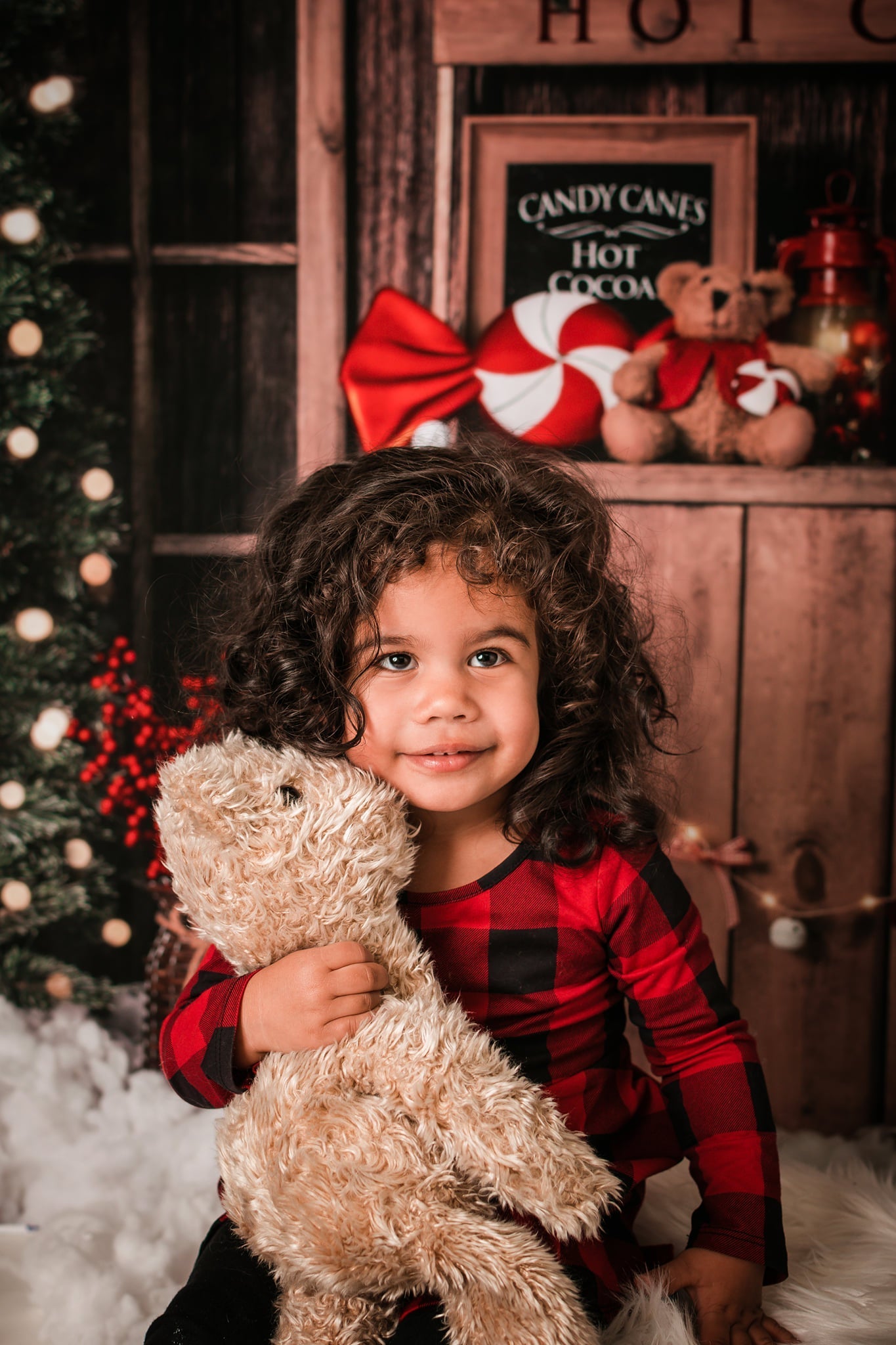 Kate Weihnachtsbaum Fleece Hintergrund Winter Hei?e Schokolade Entworfen von Emetselch - Kate Backdrop.de