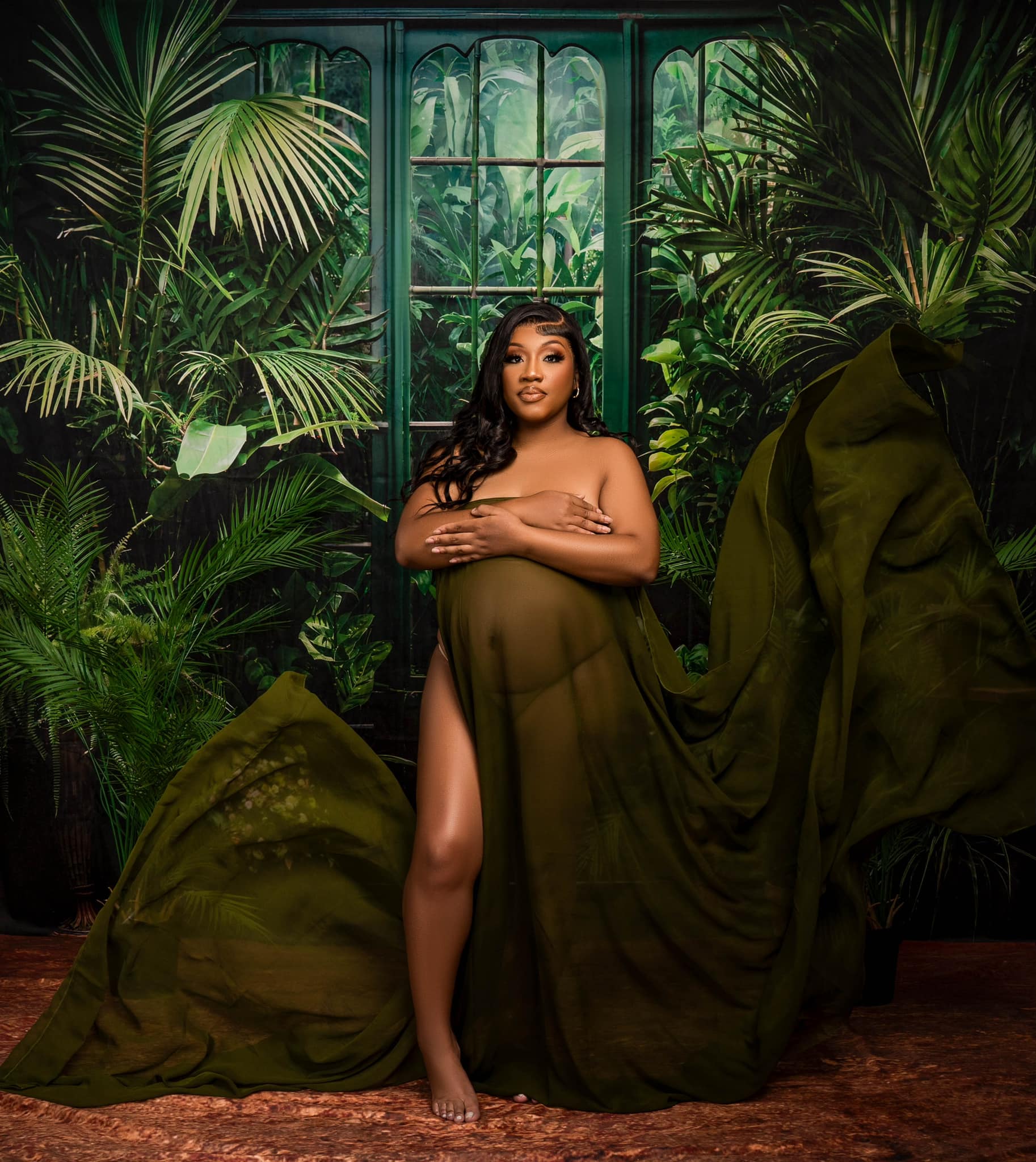 Kate Frühling Grün Pflanze Tür Hintergrund von Emetselch - Kate Backdrop.de