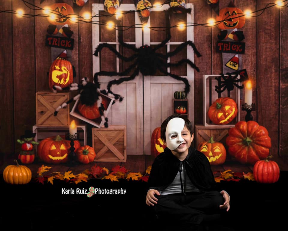 Kate Halloween Herbst Kürbis Spinne Thanksgiving Hintergrund von Emetselch - Kate Backdrop.de