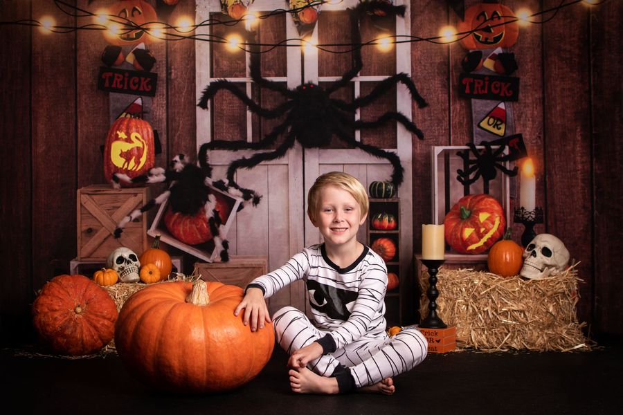 Kate Halloween Herbst Kürbis Spinne Thanksgiving Hintergrund von Emetselch - Kate Backdrop.de