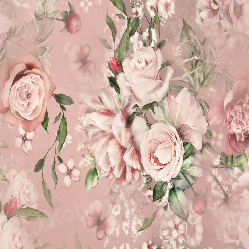 Kate Rosa Blumen Hintergrund für Fotografie - Kate Backdrop.de