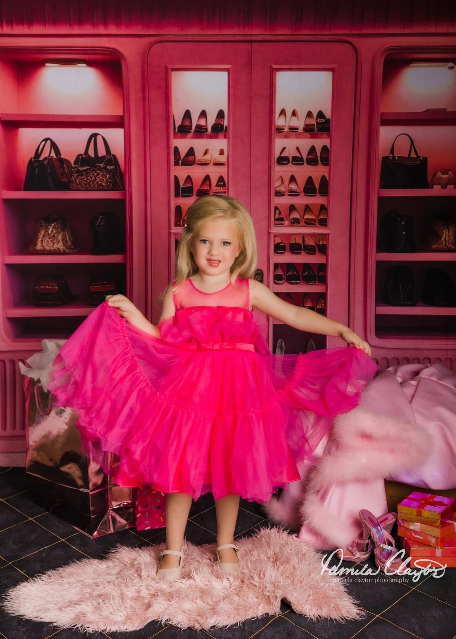 Kate Prinzessin Rosa Zimmer Hintergrund von Chain Photography - Kate Backdrop.de