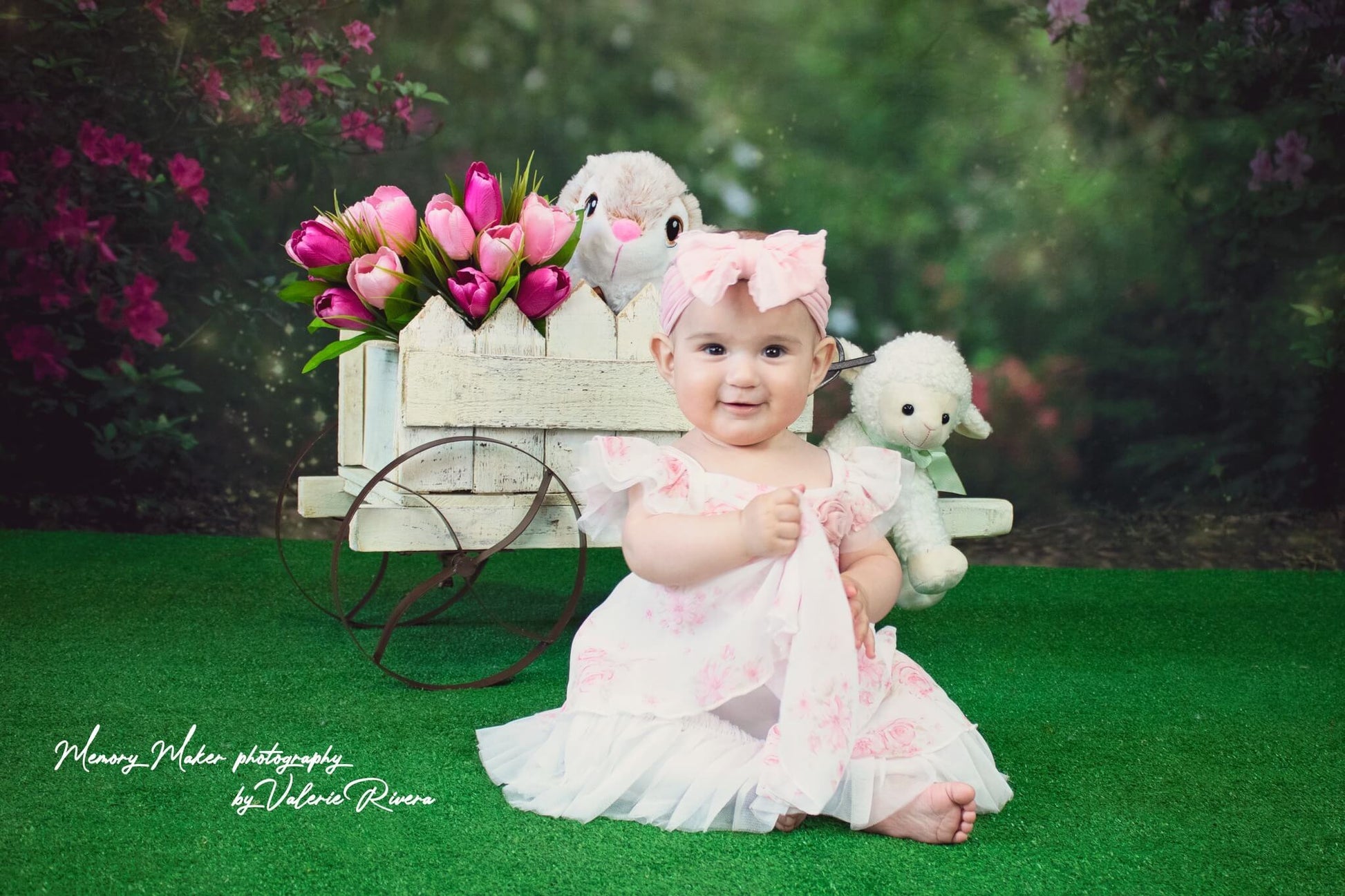 Kate Rosa Blumengarten Frühling Hintergrund für Fotografie von Pine Park Collection - Kate Backdrop.de