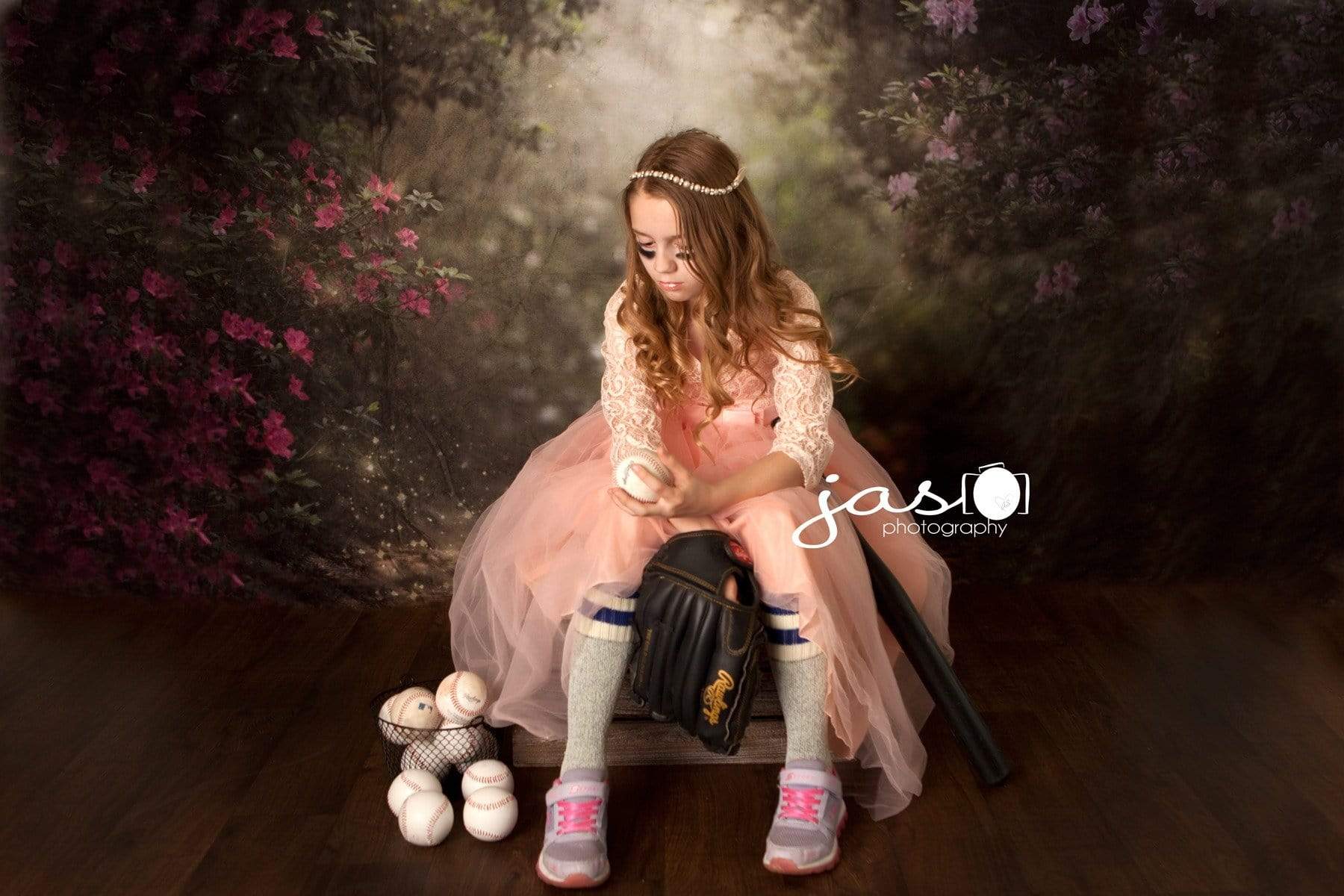 Kate Rosa Blumengarten Frühling Hintergrund für Fotografie von Pine Park Collection - Kate Backdrop.de