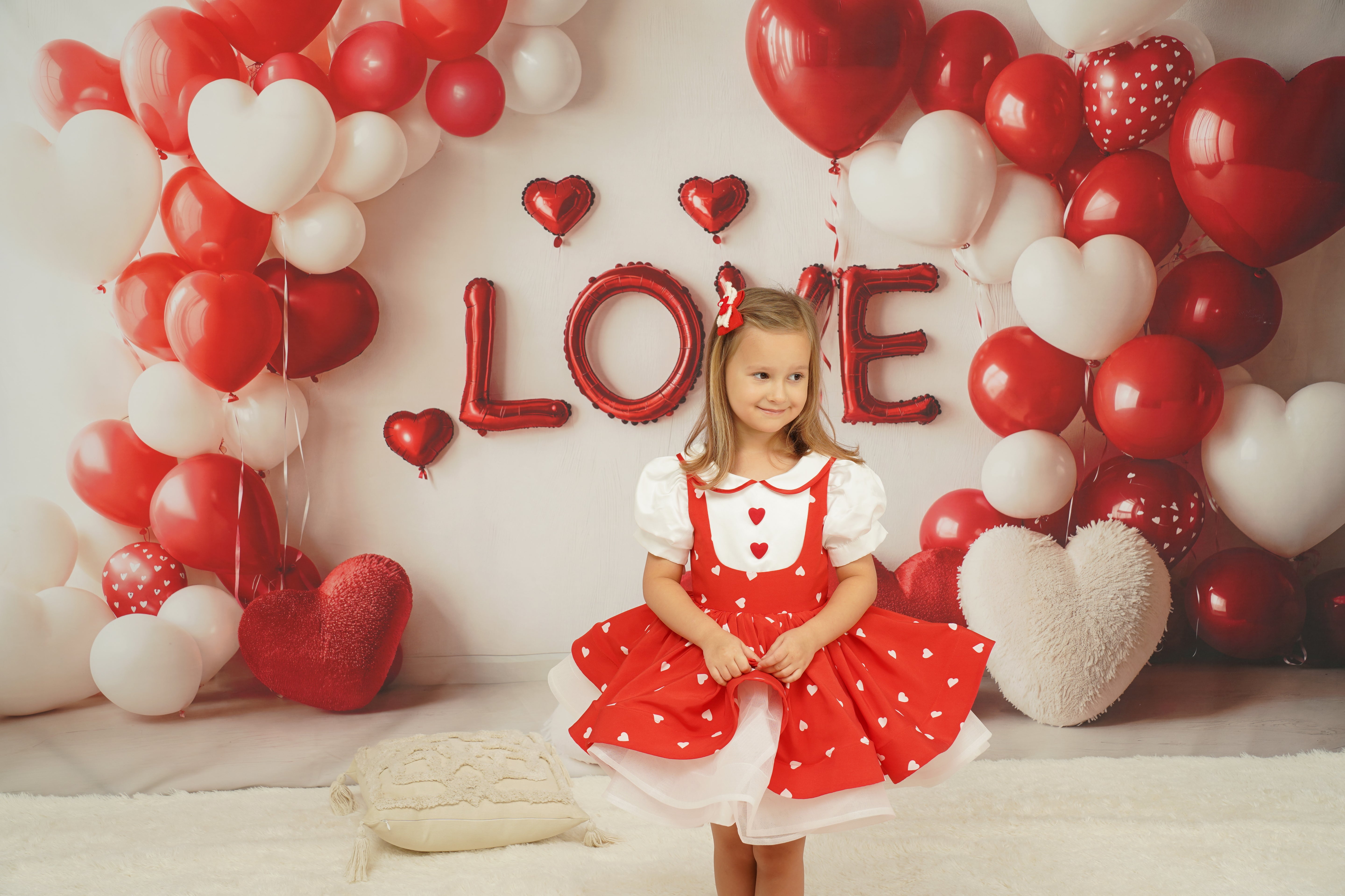Kate Valentinstag Herz Luftballons Liebe Hintergrund entworfen von Emetselch - Kate Backdrop.de