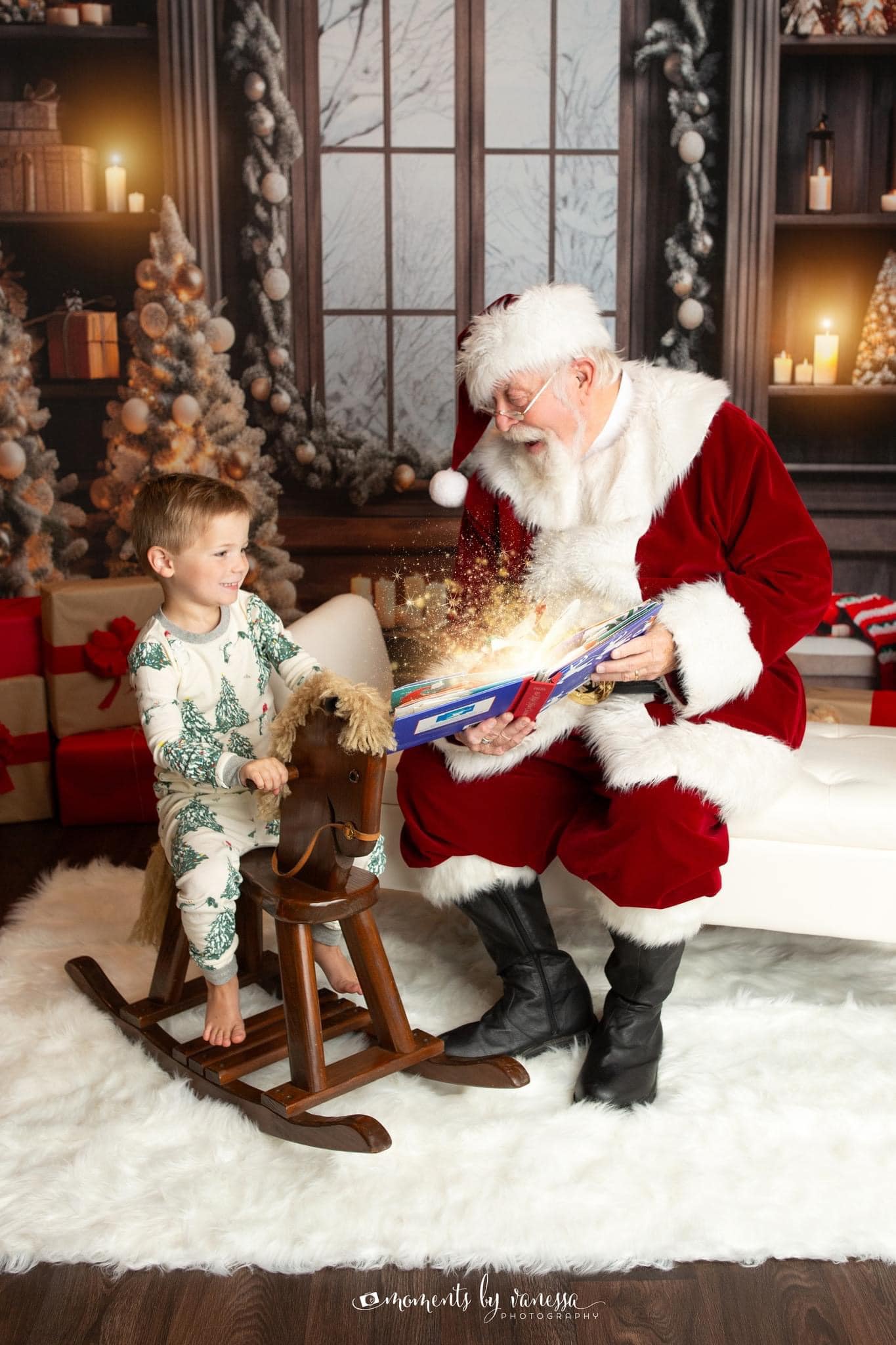Kate Weihnachten Fenster Baum Teddybär Hintergrund von Emetselch - Kate Backdrop.de