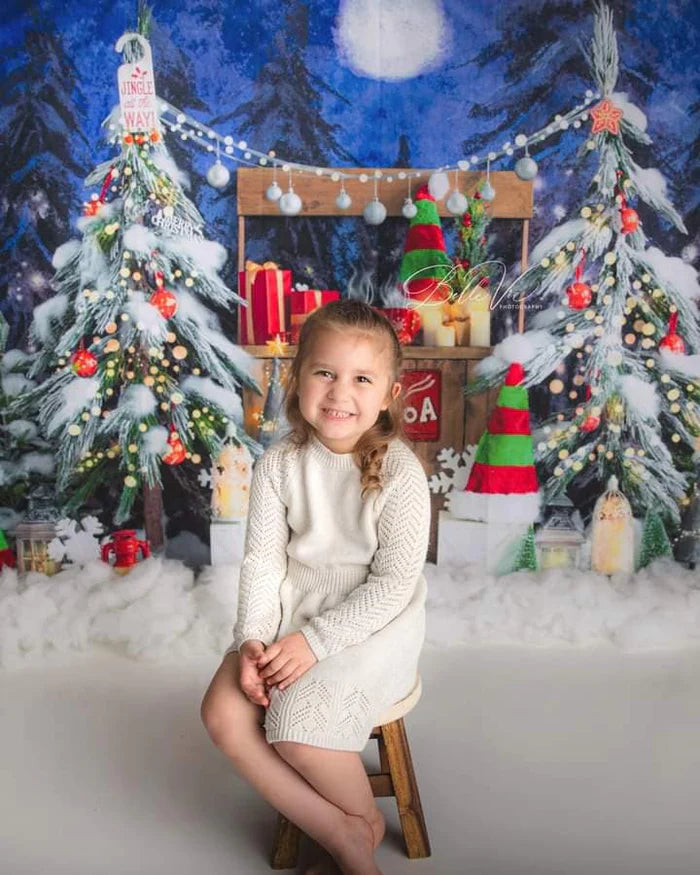 Kate Weihnachten Hintergrund Hot Cocoa Rot Grün Elf Hut von Emetselch - Kate Backdrop.de