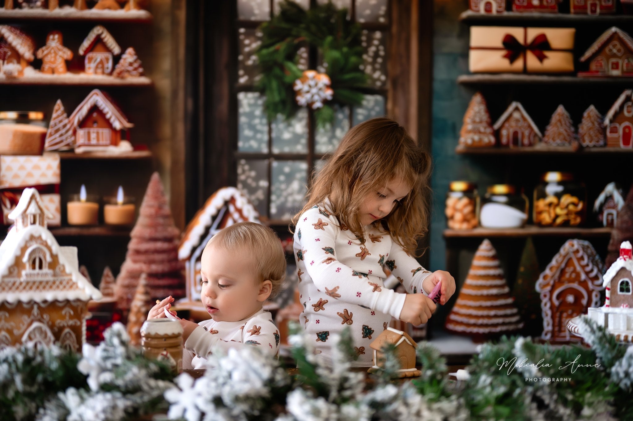 Kate Weihnachten Lebkuchen Küche Hintergrund von Mini MakeBelieve - Kate Backdrop.de