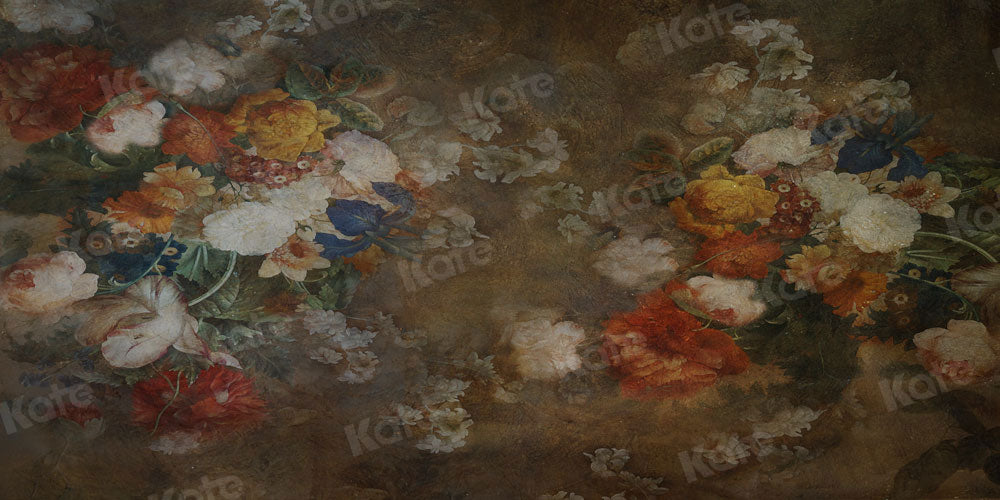 Kate Fine Art Retro Florals Hintergrund für Fotografie - Kate Backdrop.de