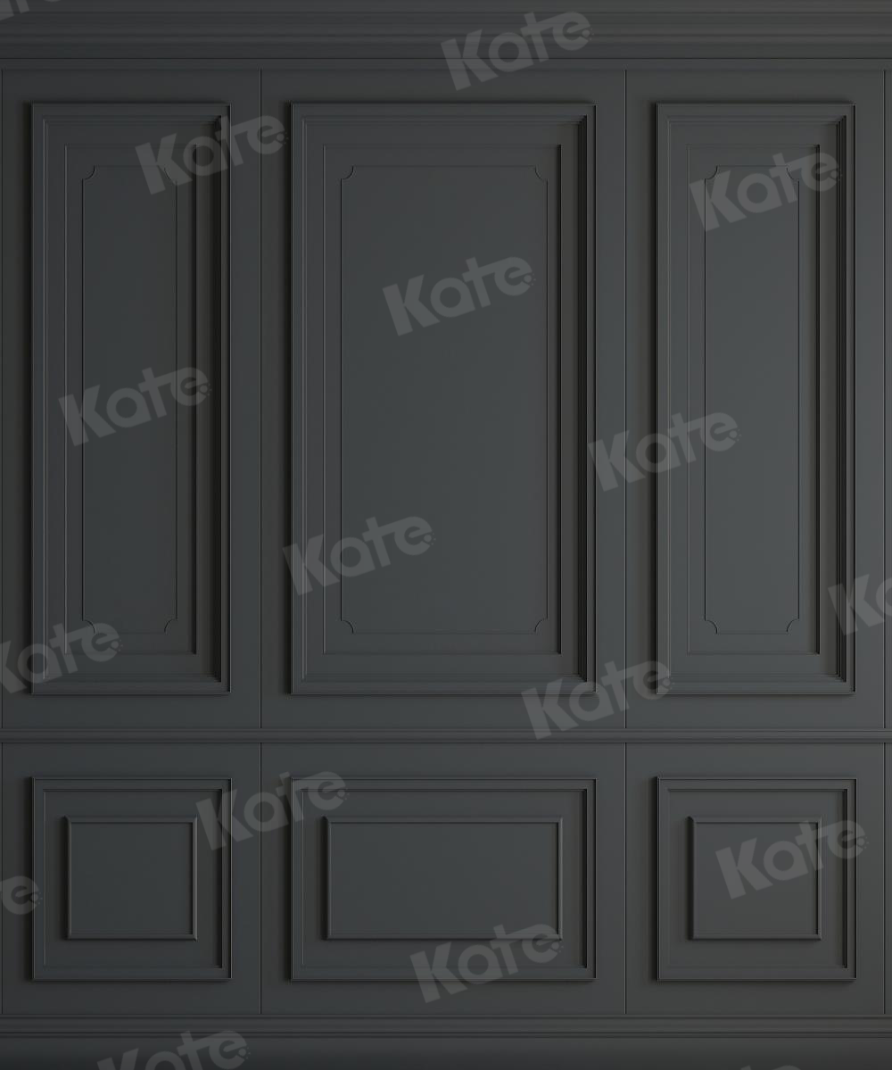 Kate Grau Schwarz Vintage Wand Fleece Hintergrund - Kate Backdrop.de