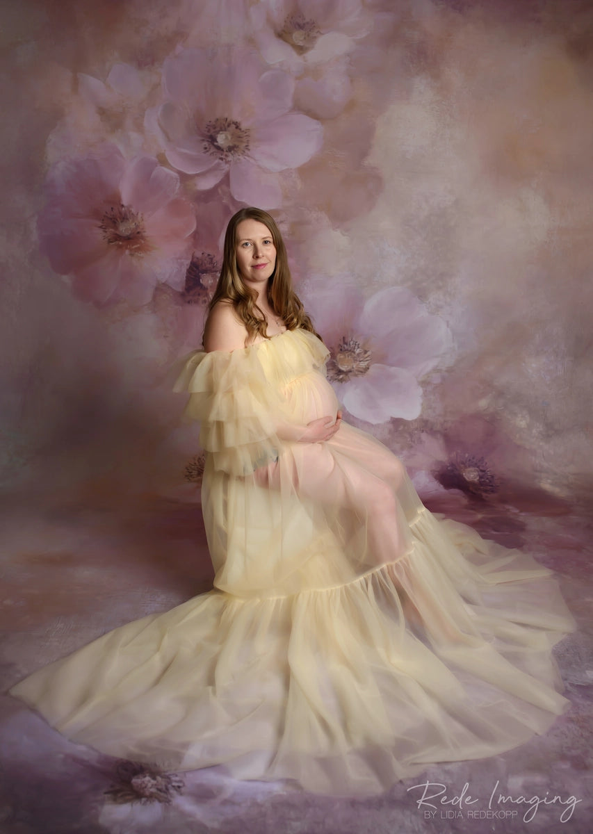 Kate schlauchloses Mesh-Mutterschafts-Fotoshoot-Kleid - Kate Backdrop.de