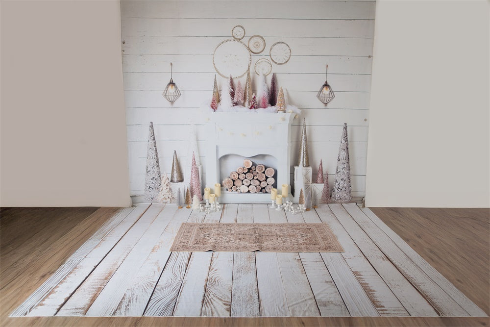 Kate Pink- und Goldfarbenes Boho-Weihnachts-Fotokit Fotografie-Hintergründe und Requisiten Themenpaket