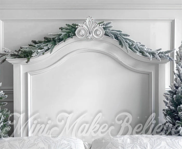 Kate Weihnachten Weißes Vintage-Holz-Kopfteil als Kulisse Entworfen von Mini MakeBelieve - Kate Backdrop.de