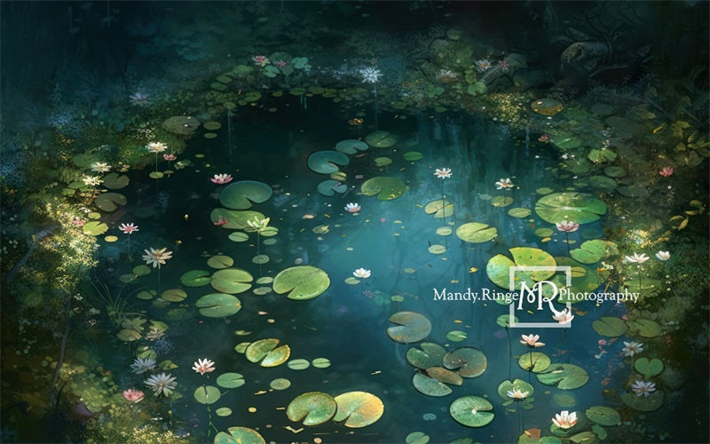 Kate Verzauberte Fee Wald Waterlily Gummi Bodenmatte von Mandy Ringe Fotograf - Kate Backdrop.de