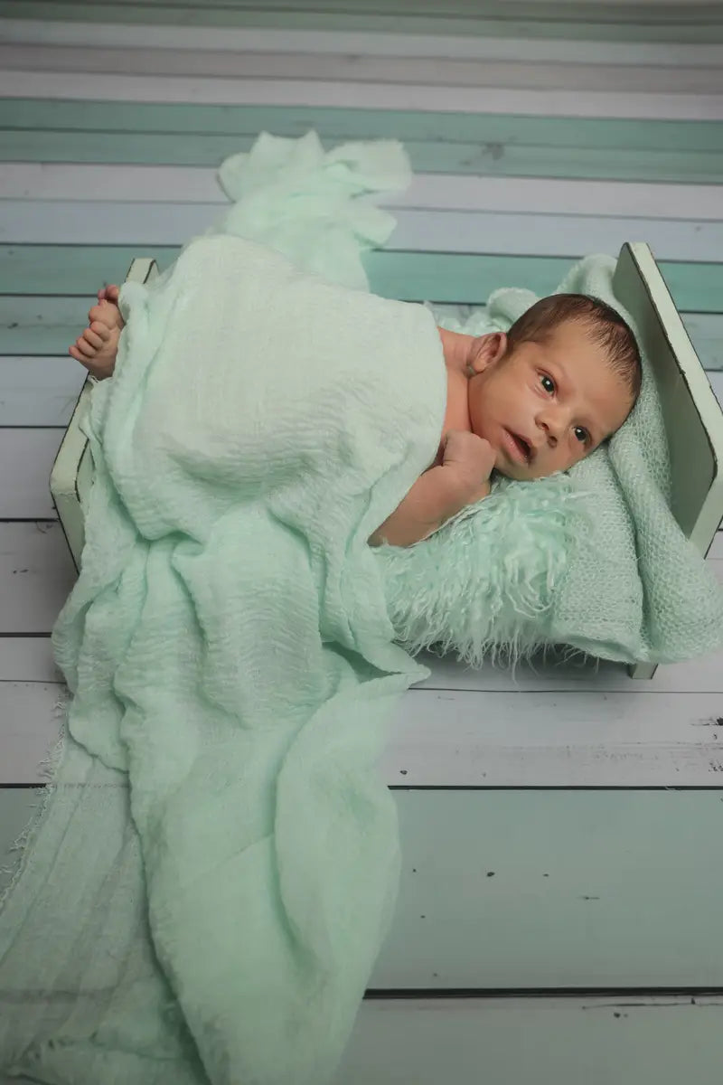 Kate Minzweiße Holzdiele Gummibodenmatte für Fotografie von Mini MakeBelieve - Kate Backdrop.de