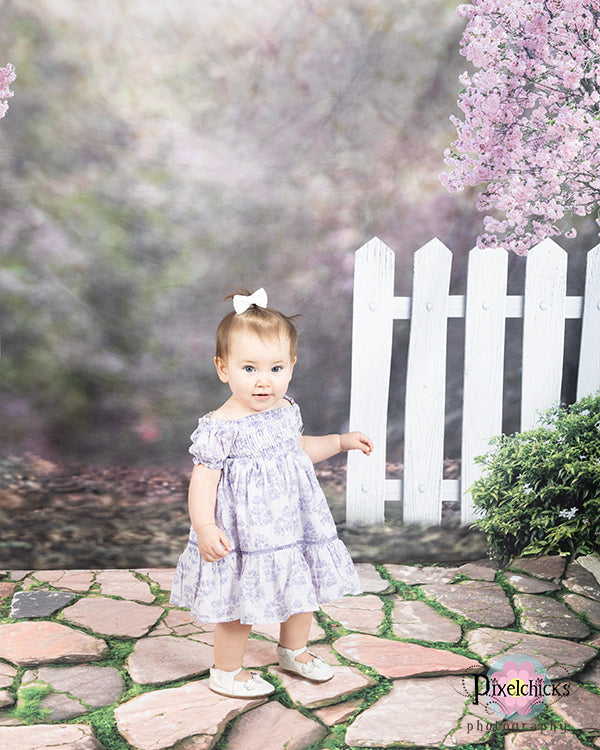 Kate Frühling Garten Kirschblüten Hintergrund für Fotografie - Kate Backdrop.de