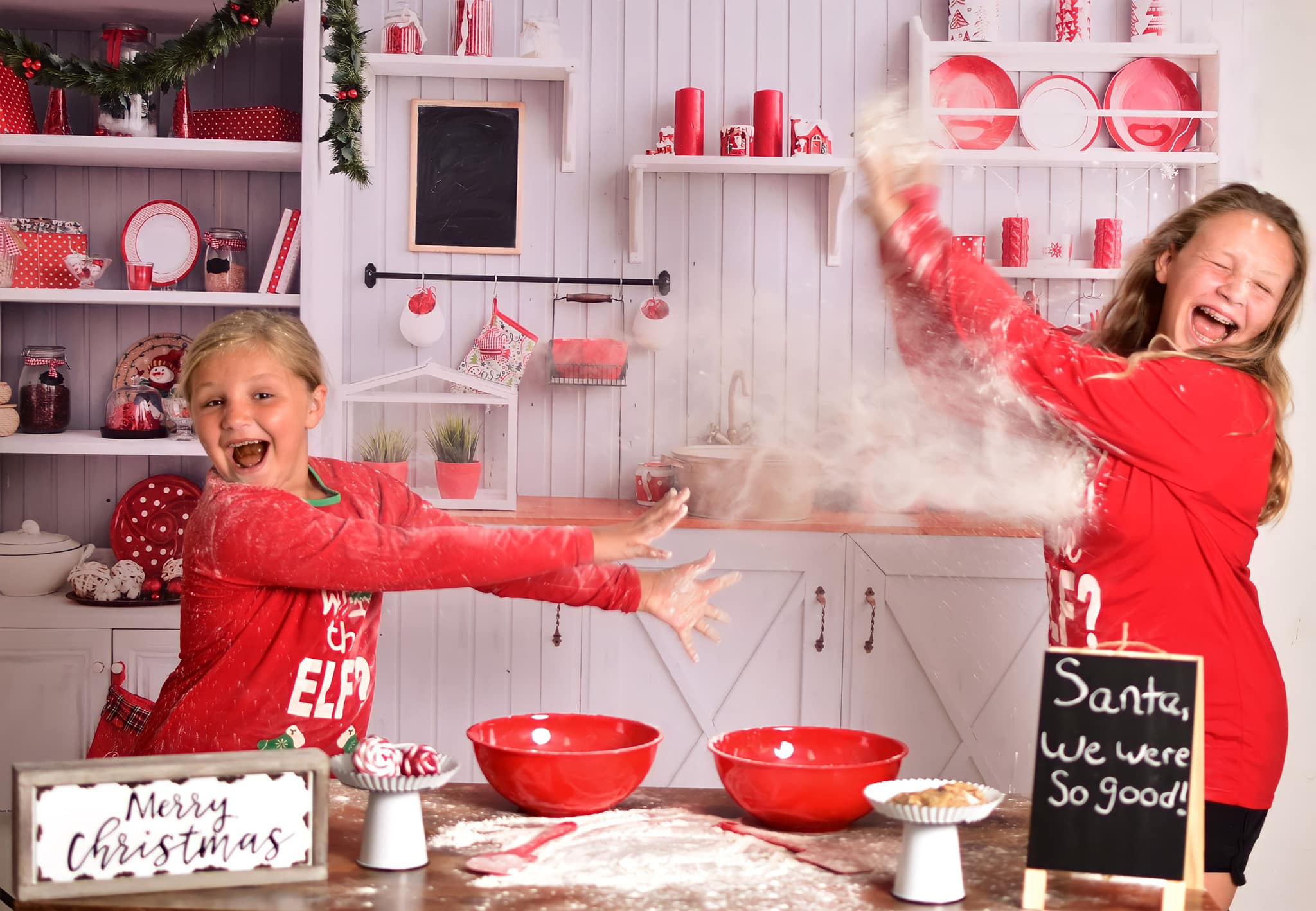 Kate Weihnachten Küche Weiß Wand Fleece Hintergrund - Kate Backdrop.de