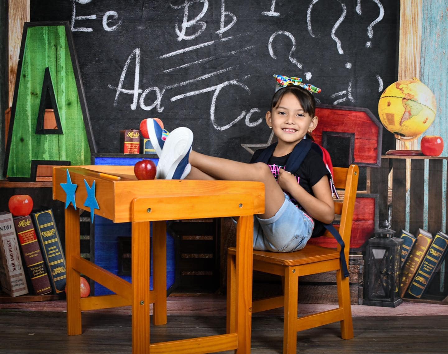Kate Zurück zur Schule Sommer Tafel ABC Fleece Hintergrund - Kate Backdrop.de