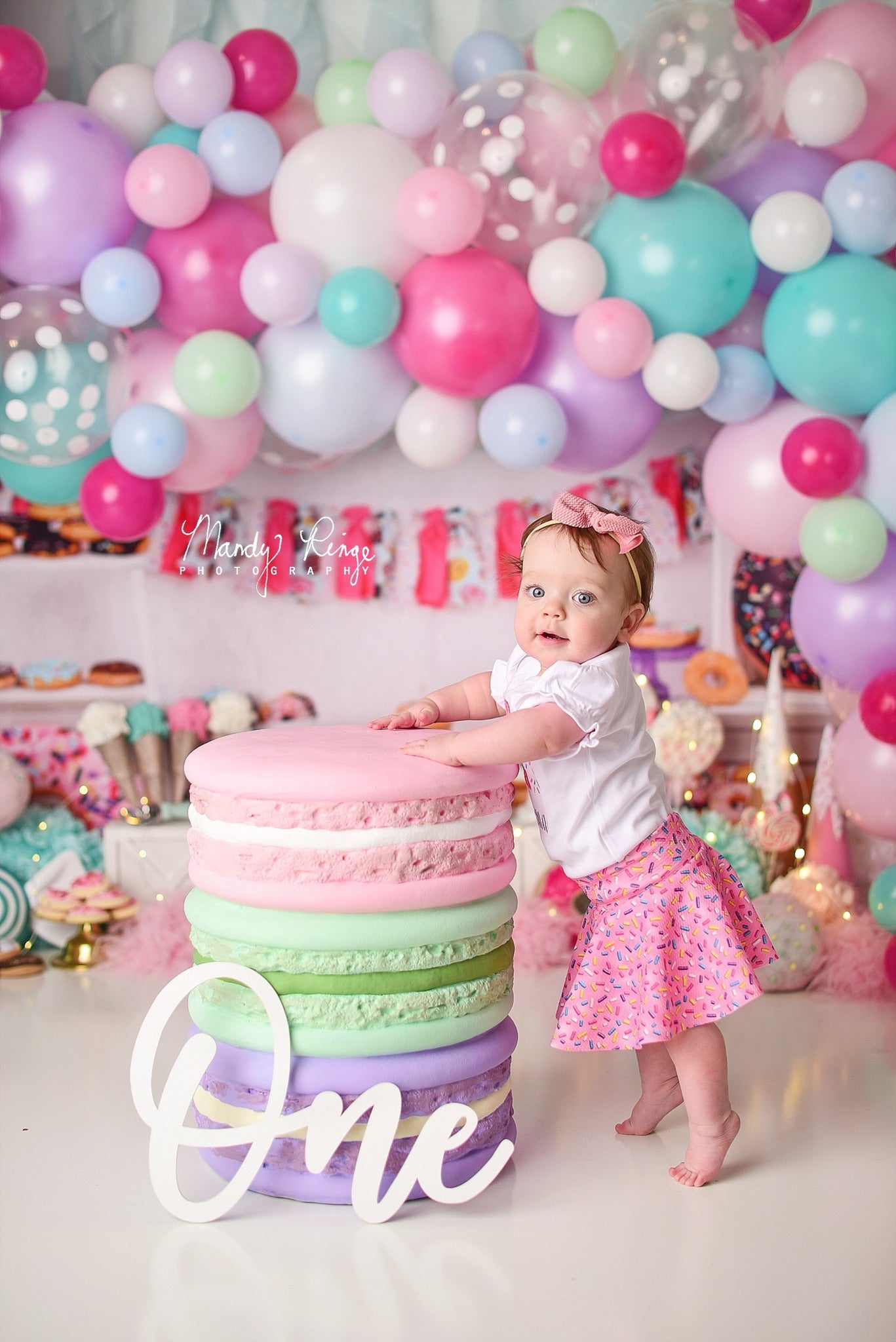 Kate Pink Donut Banner Kinder Hintergrund - Kate Backdrop.de