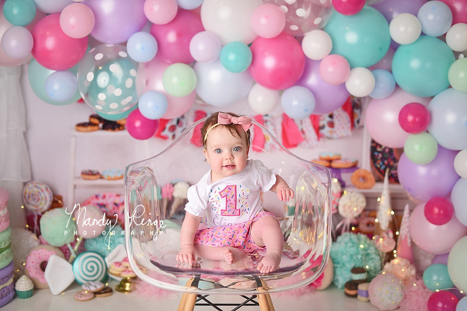 Kate Pink Donut Banner Kinder Hintergrund - Kate Backdrop.de