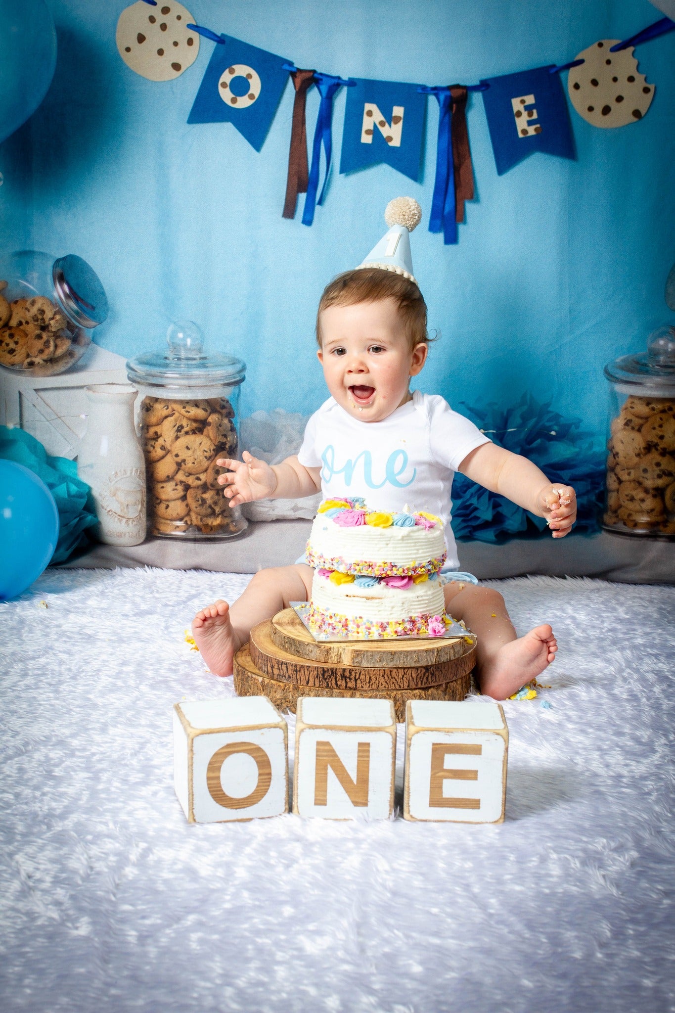 Kate Plätzchen Monster Kinder Hintergrund Geburtstag von Laura Lee Photography - Kate Backdrop.de