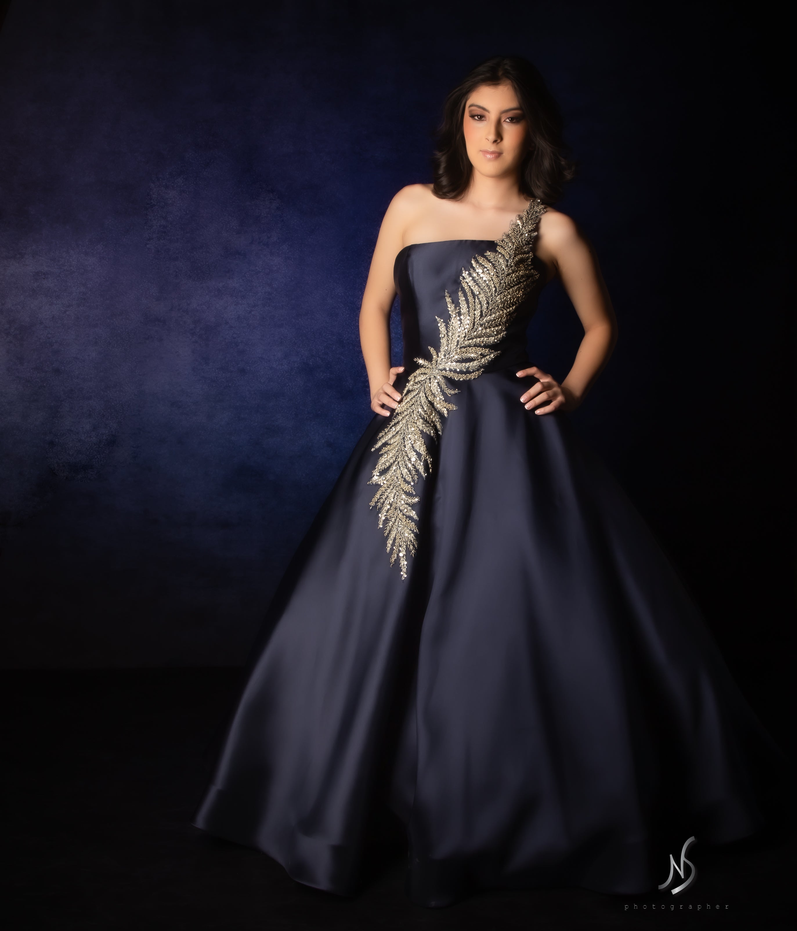 Kate Kaltes schwarzes und graues Texture Unscharf Hintergrund Porträt - Kate Backdrop.de