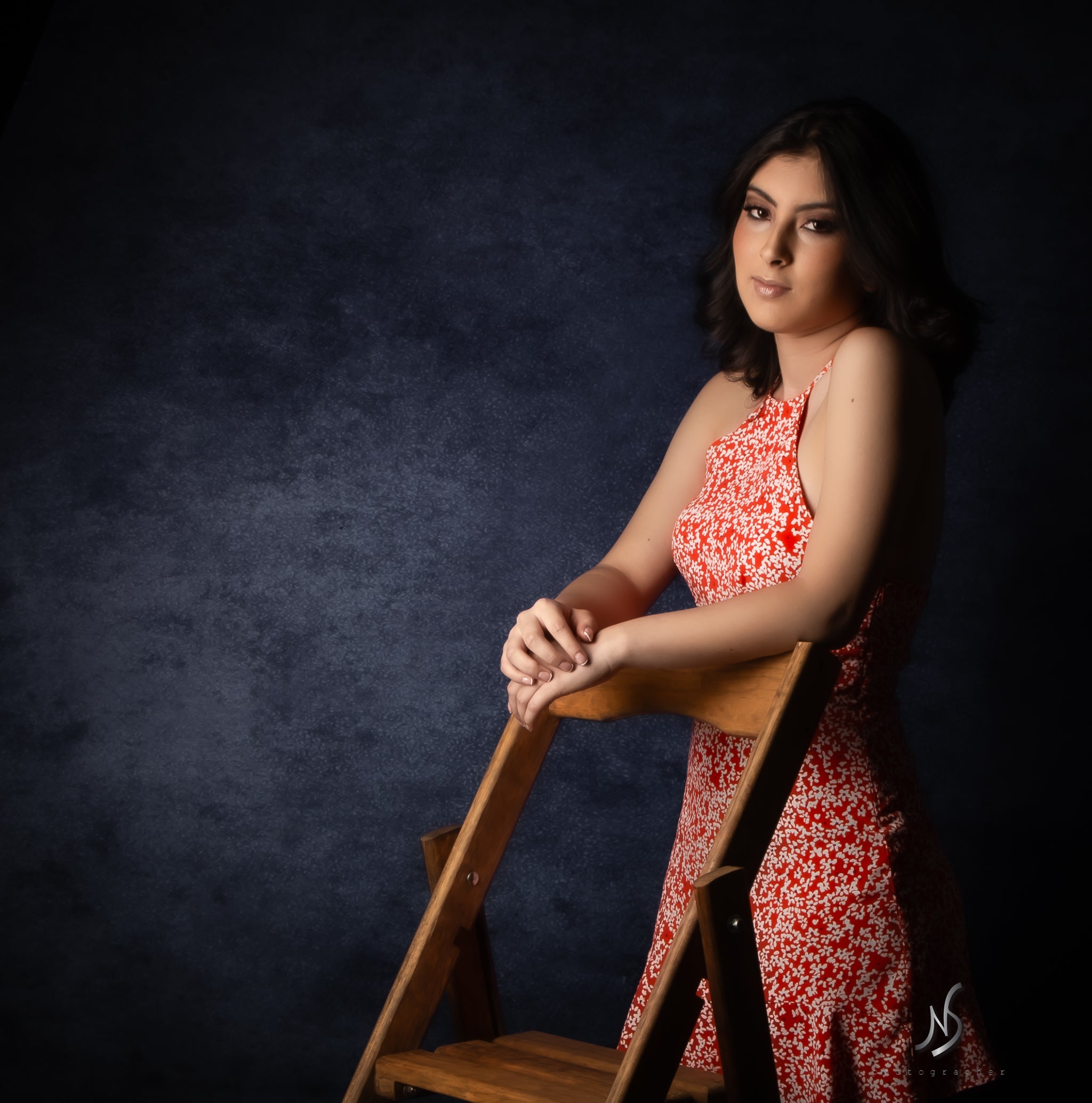 Kate Kaltes schwarzes und graues Texture Unscharf Hintergrund Porträt - Kate Backdrop.de