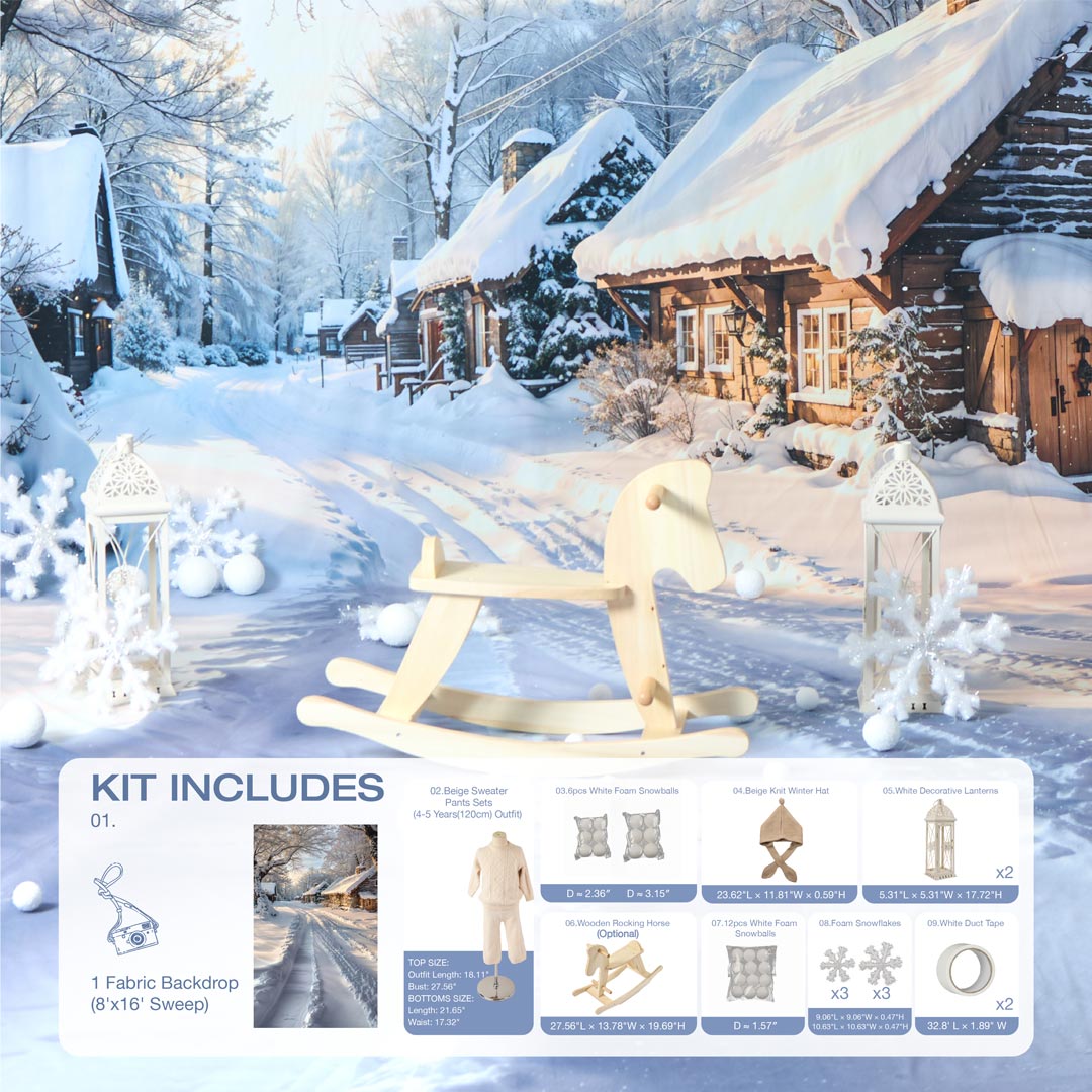 Kate Winter im Freien Schnee Szene Foto-Kit - Kate Backdrop.de