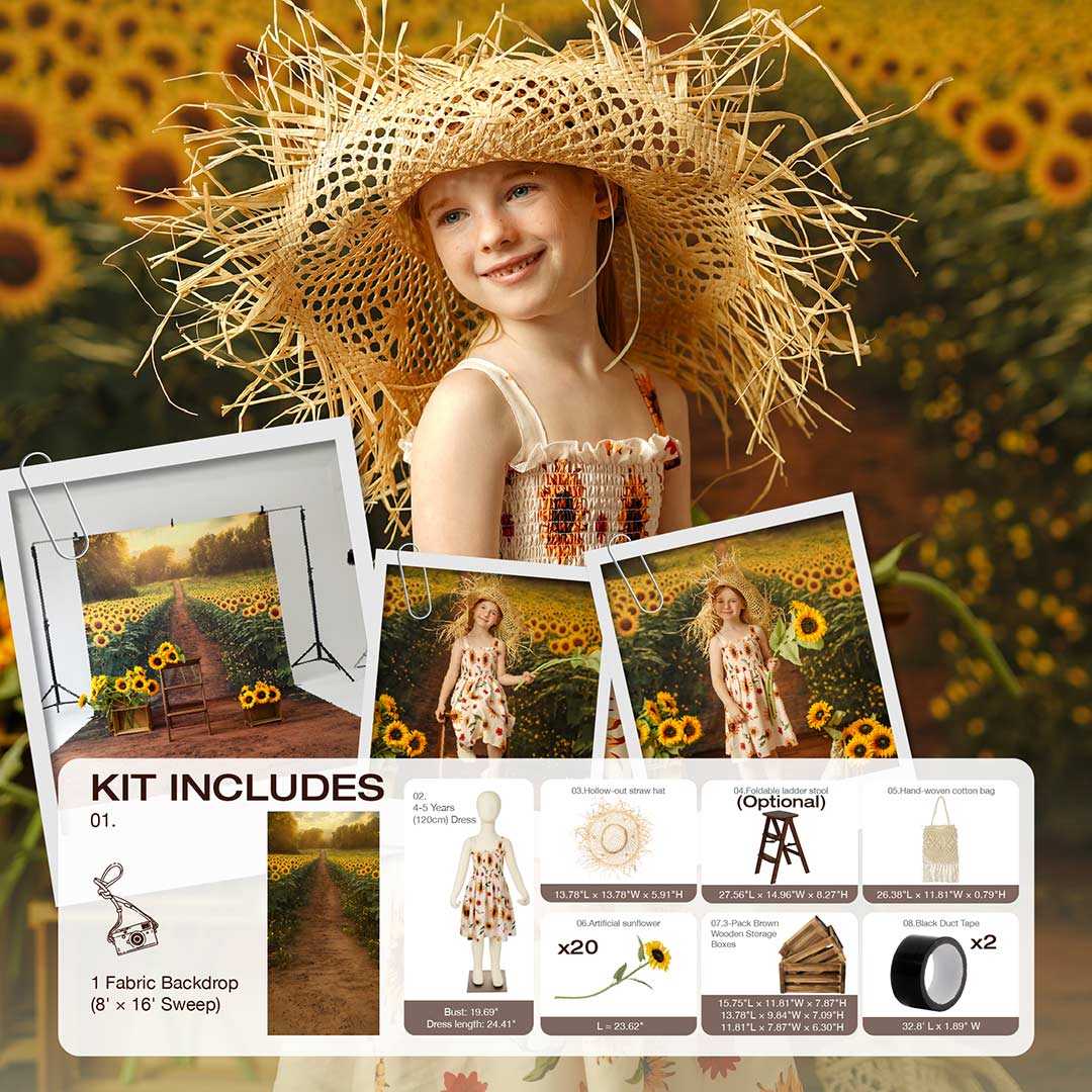 Kate Sommer-Sonnenblumen-Fotokit - Kate Backdrop.de