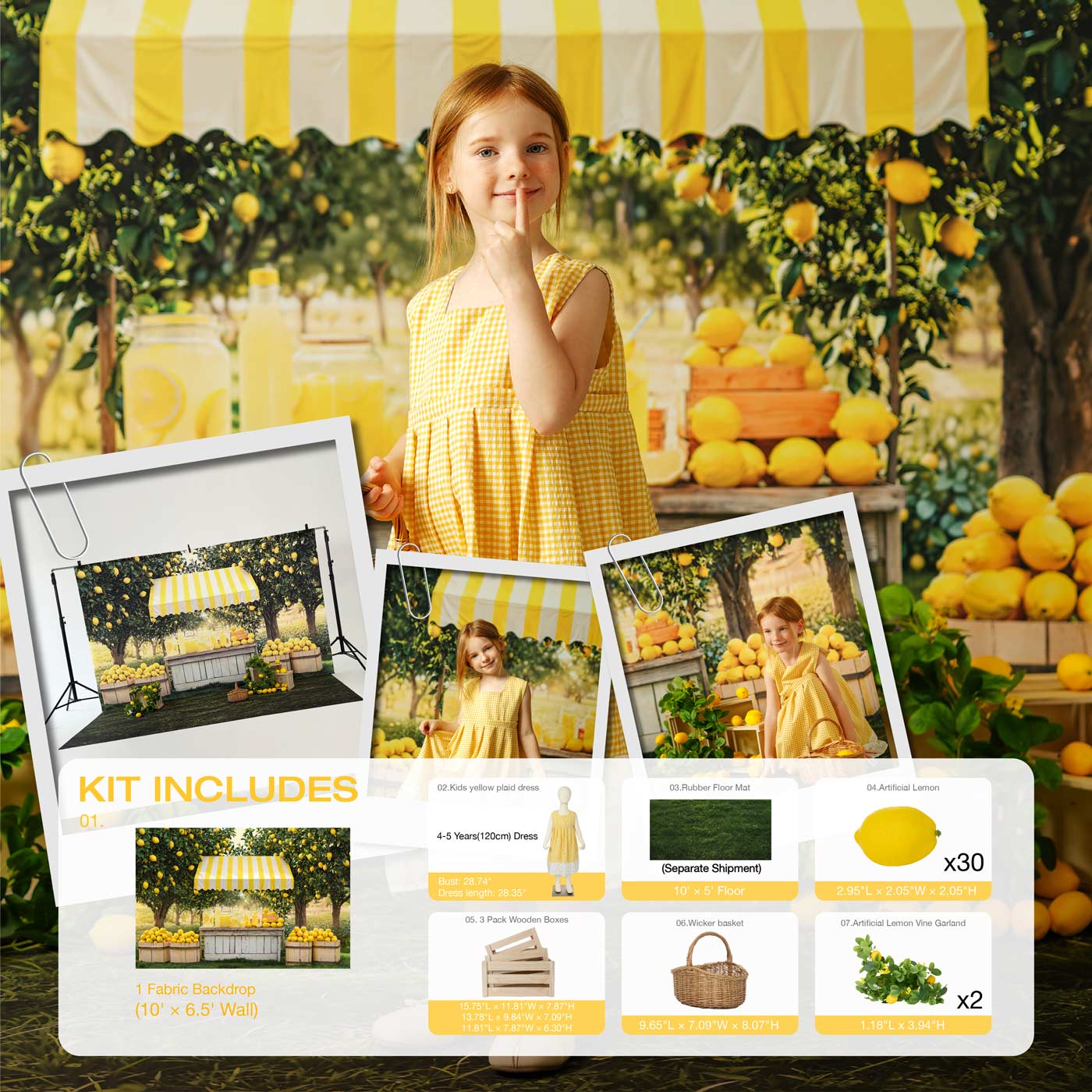 Kate Sommer-Limonadenstand-Fotokit - Kate Backdrop.de