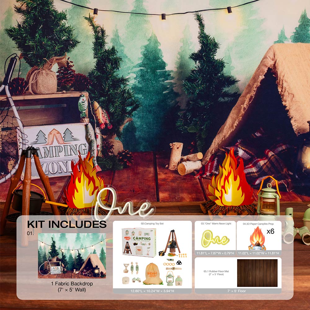 Kate Camping Cake Smash Geburtstag Foto Kit - Kate Backdrop.de