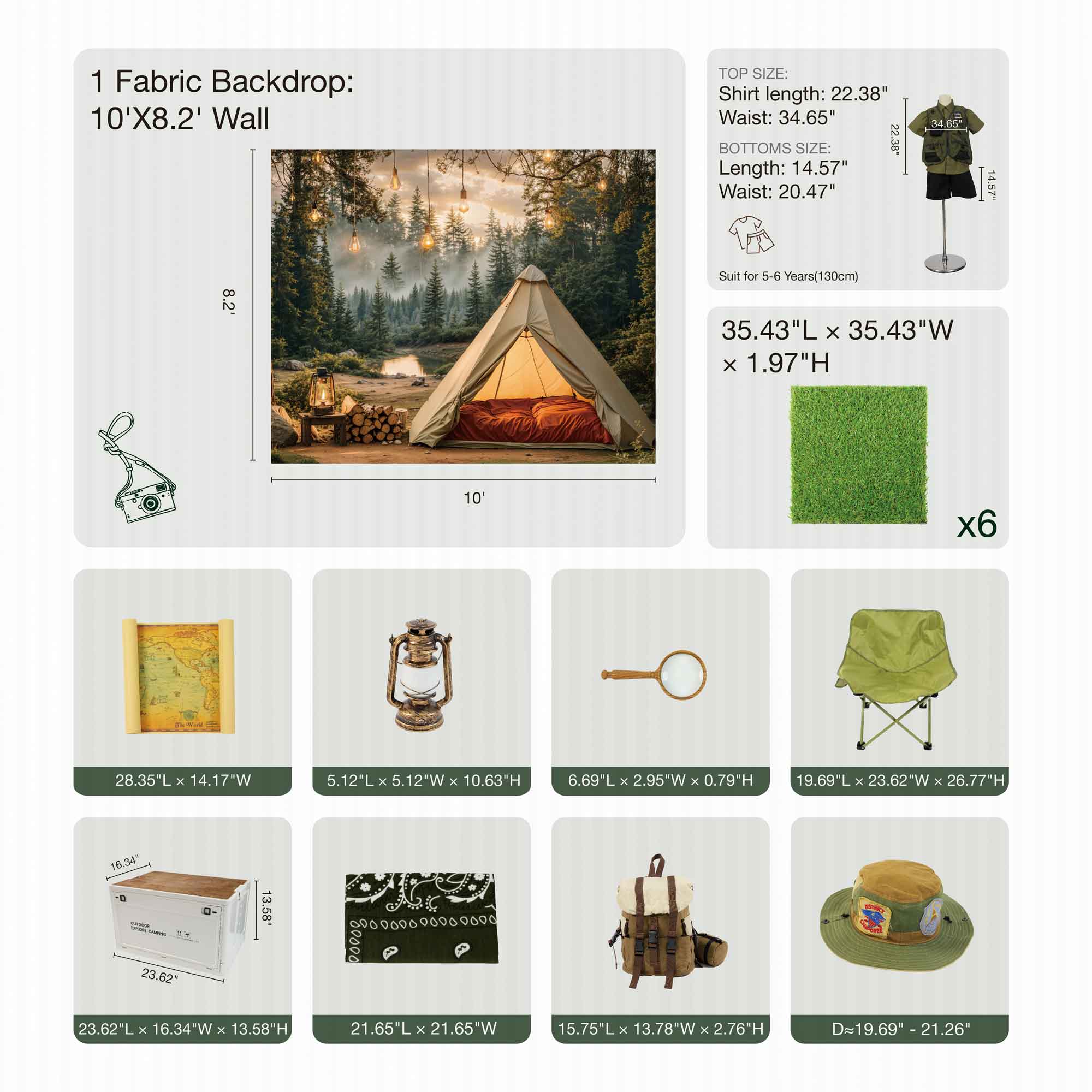 Kate Camping Abenteuer Foto Kit - Kate Backdrop.de