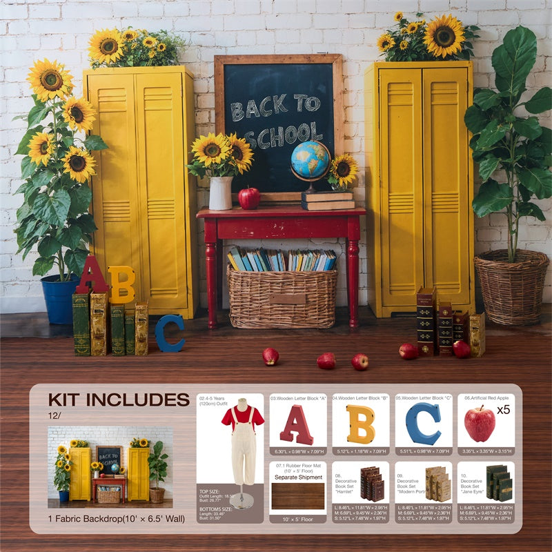 Kate Zurück zu Schule Schultafel ABC Foto Kit