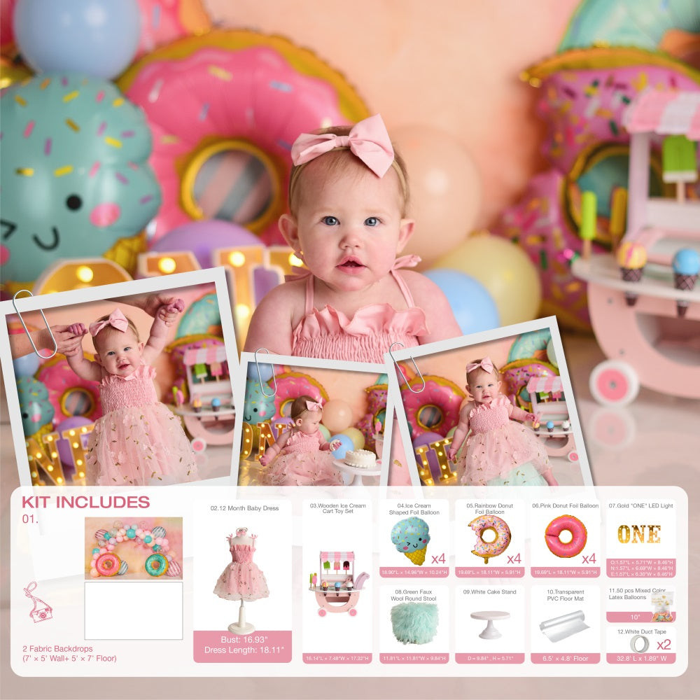 Kate Donut Cake Smash Photo Kit - Kate Backdrop.de