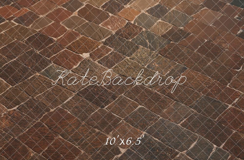 Kate Kopfsteinpflaster Stein Textur Braun Hintergrund Entworfen von Kate Image - Kate Backdrop.de