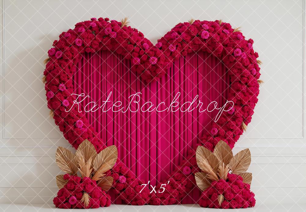 Kate Valentinstag Herz Rote Rosen Hintergrund Entworfen von Mini MakeBelieve