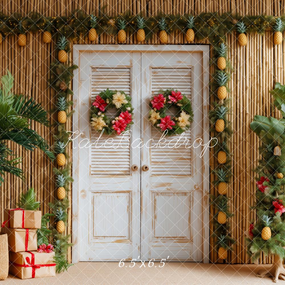 Kate Weihnachten Tropisch Bambus Palmen Hintergrund Entworfen von Patty Roberts - Kate Backdrop.de