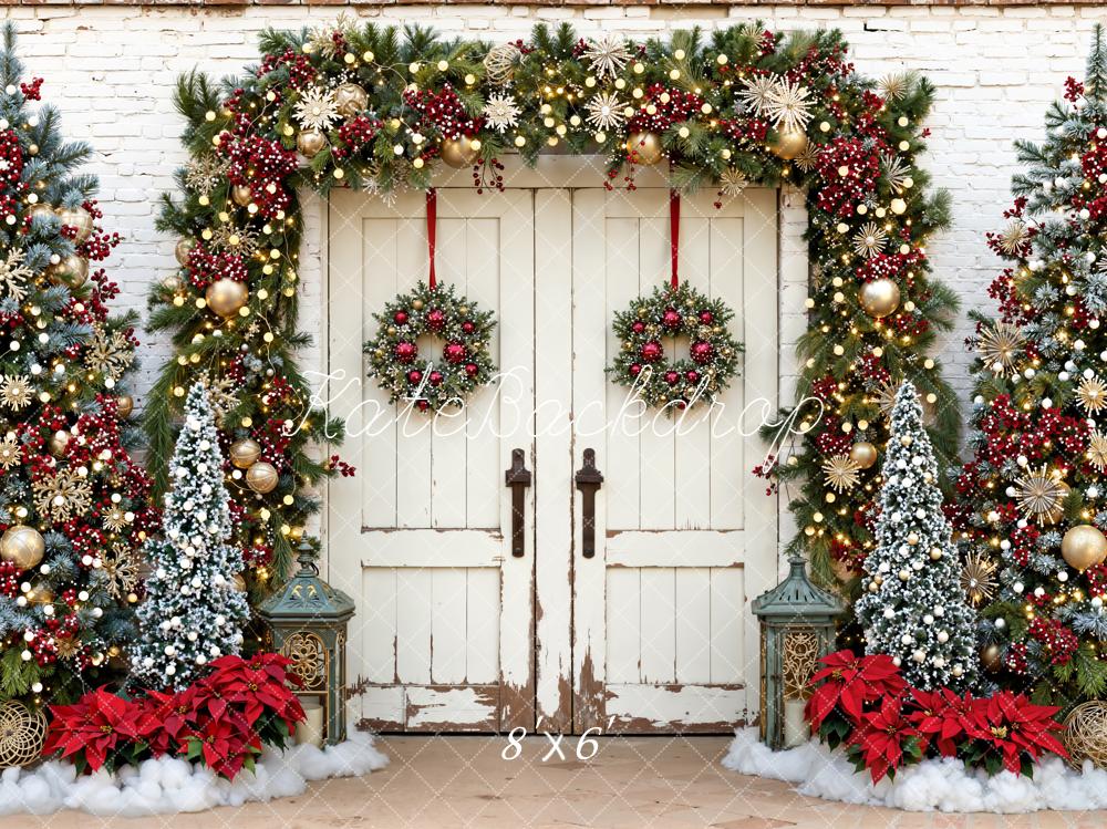 Kate Weihnachten Tür Tannenbaum Dekoration Hintergrund Entworfen von Emetselch - Kate Backdrop.de
