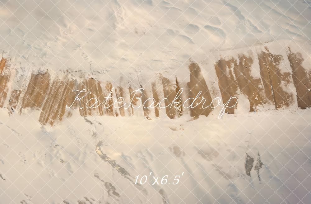 Kate Winter Holz Struktur Schnee Hintergrund Entworfen von Kate Image - Kate Backdrop.de