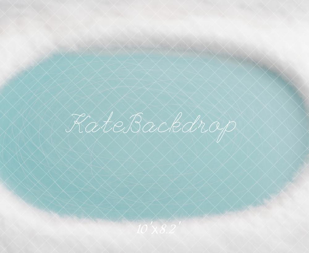 Kate Neugeborenes Blaue Ovale Weich Hintergrund Entworfen von Ashley Paul - Kate Backdrop.de