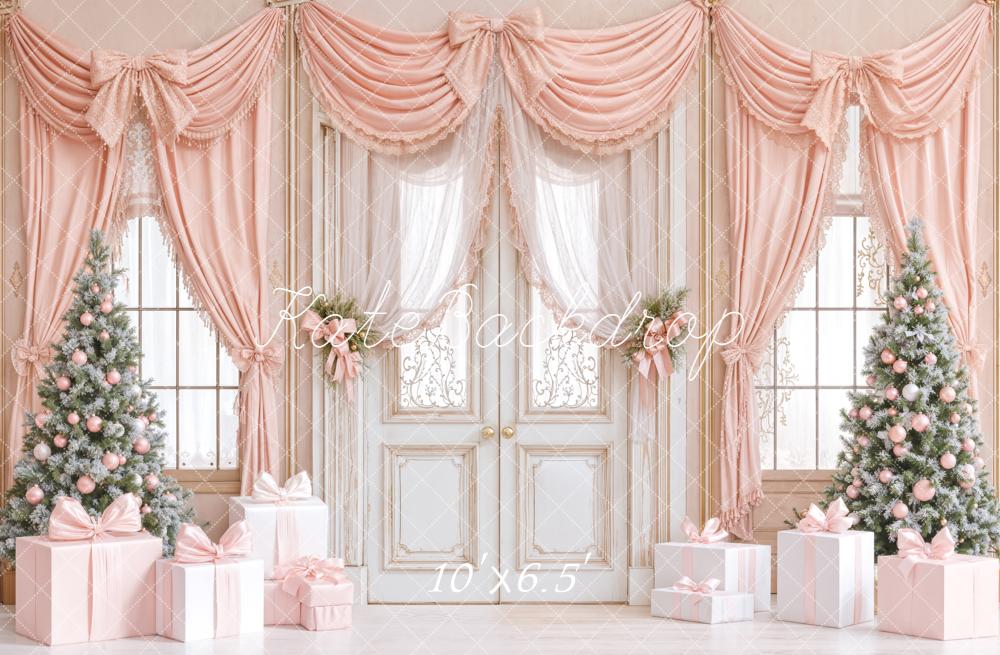 Kate Weihnachten Geschenke Bäume Rosa Hintergrund Entworfen von Emetselch - Kate Backdrop.de